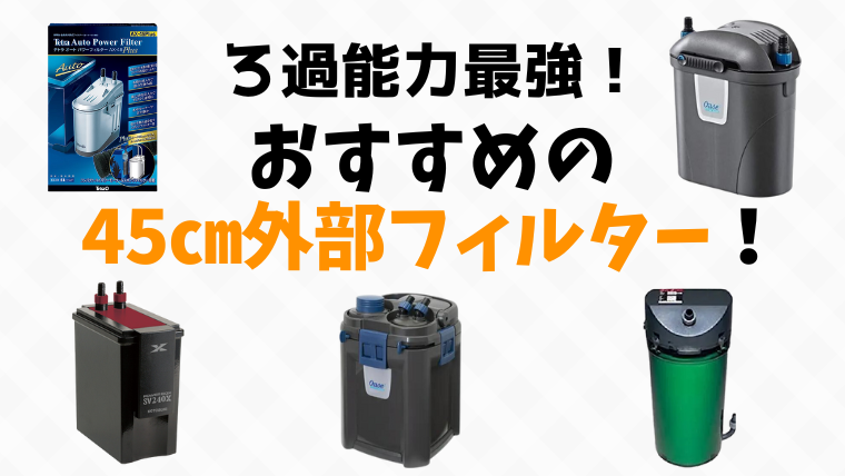 【ろ過能力最強】45㎝水槽外部フィルターの選び方とおすすめの製品について解説！